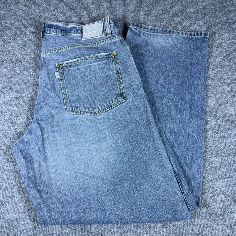 Levis SilverTab Baggy Jeans Mens Blue Medium Wash Relaxed Fit Denim Pants 40/30
